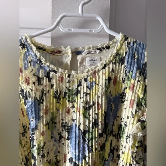 Aritzia Wilfred | La Bohème | Yellow Floral Elia Dress | Size Medium - Picture 3 of 16